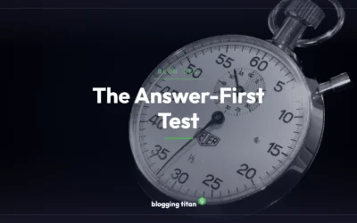 The Answer-First Test: 5 Signals That Get a Page Quoted by AI Search (2026)