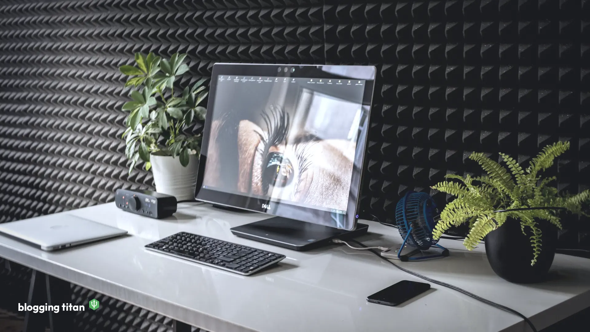 Documentary desk photograph used as the featured image for convertkit review bloggers - Blogging Titan