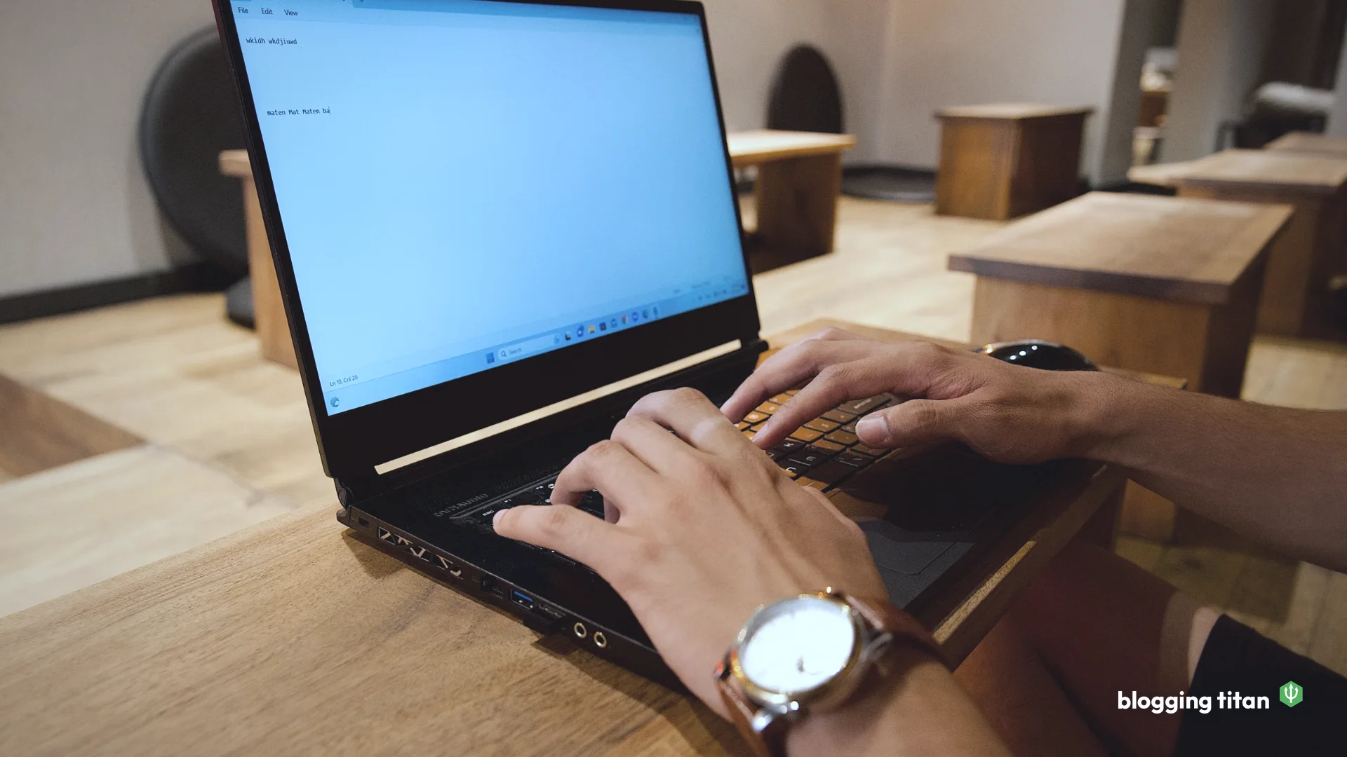 Documentary desk photograph used as the featured image for descript review - Blogging Titan