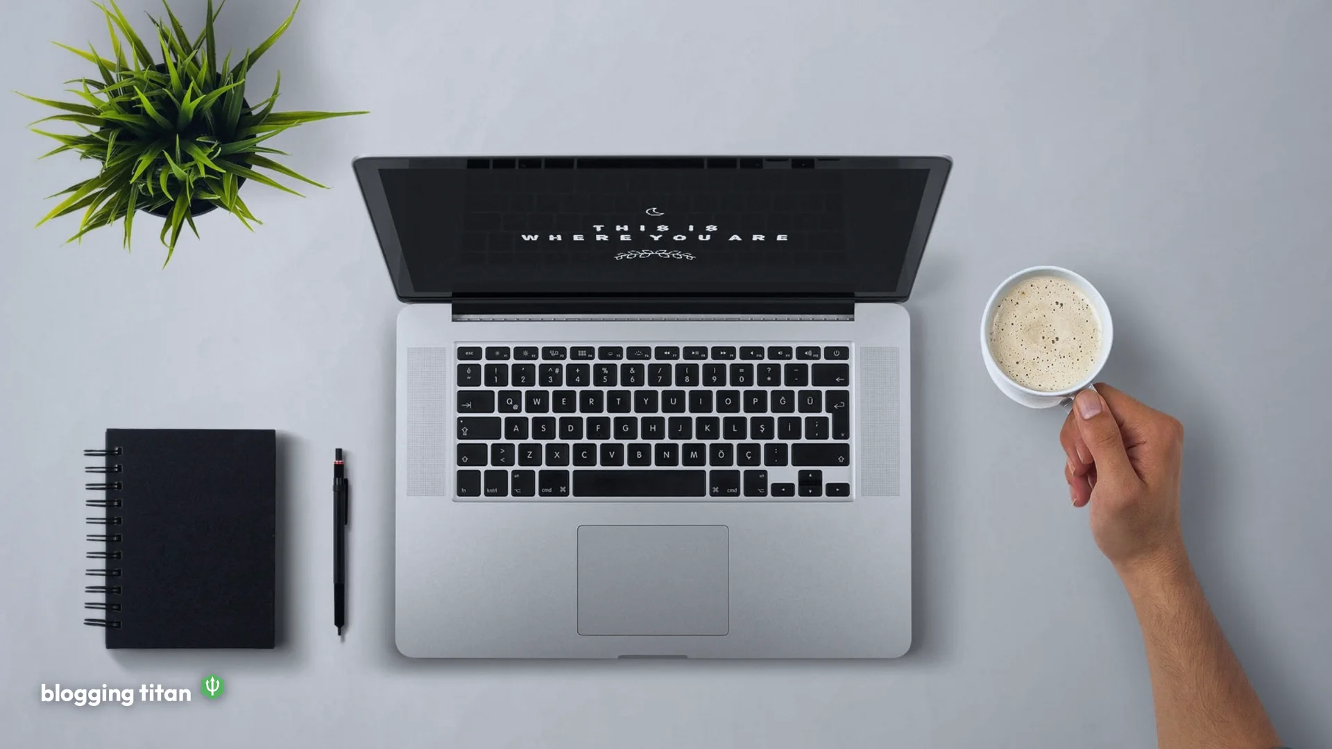 Documentary desk photograph used as the featured image for free stock photos graphics - Blogging Titan