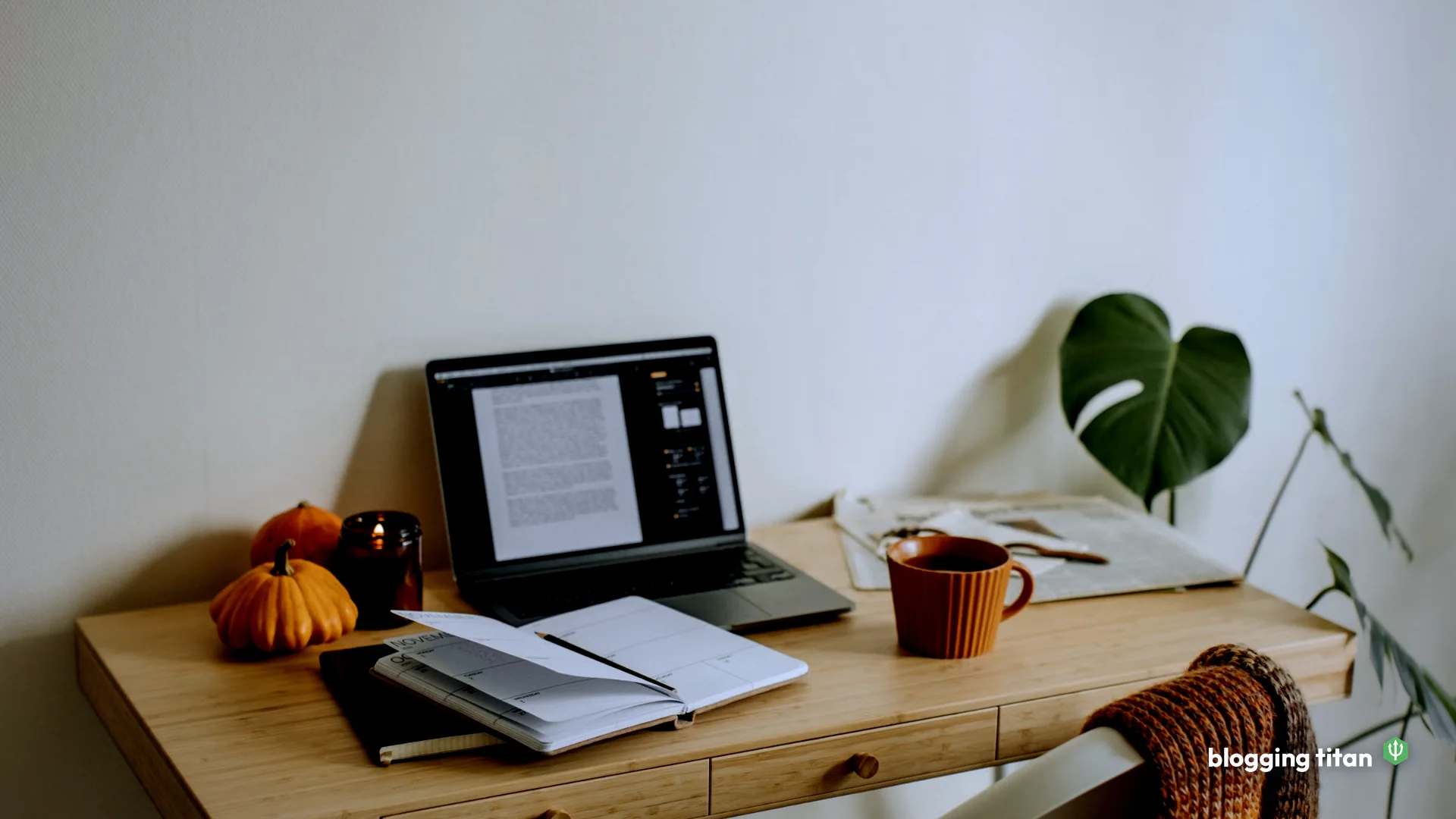 Documentary desk photograph used as the featured image for google chrome extensions for seo - Blogging Titan