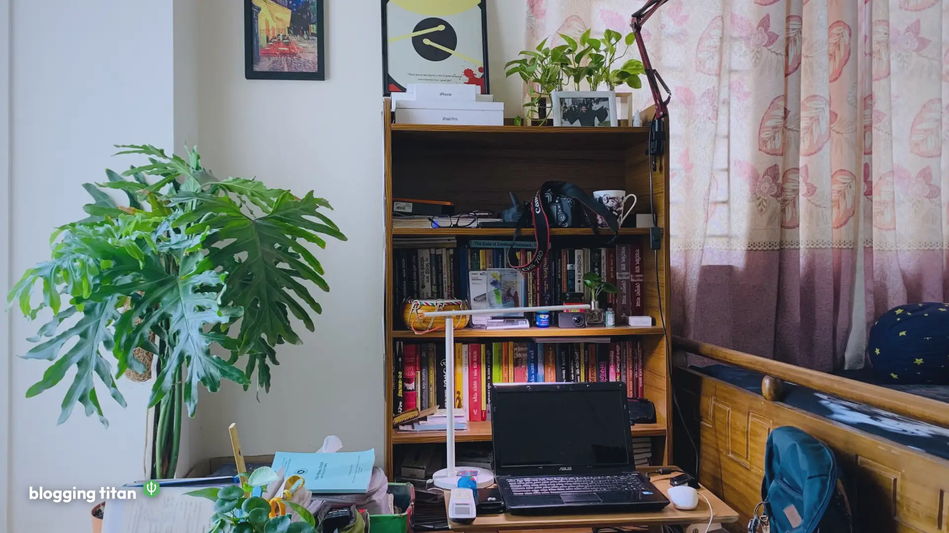 Documentary desk photograph used as the featured image for how to get traffic to your blog - Blogging Titan
