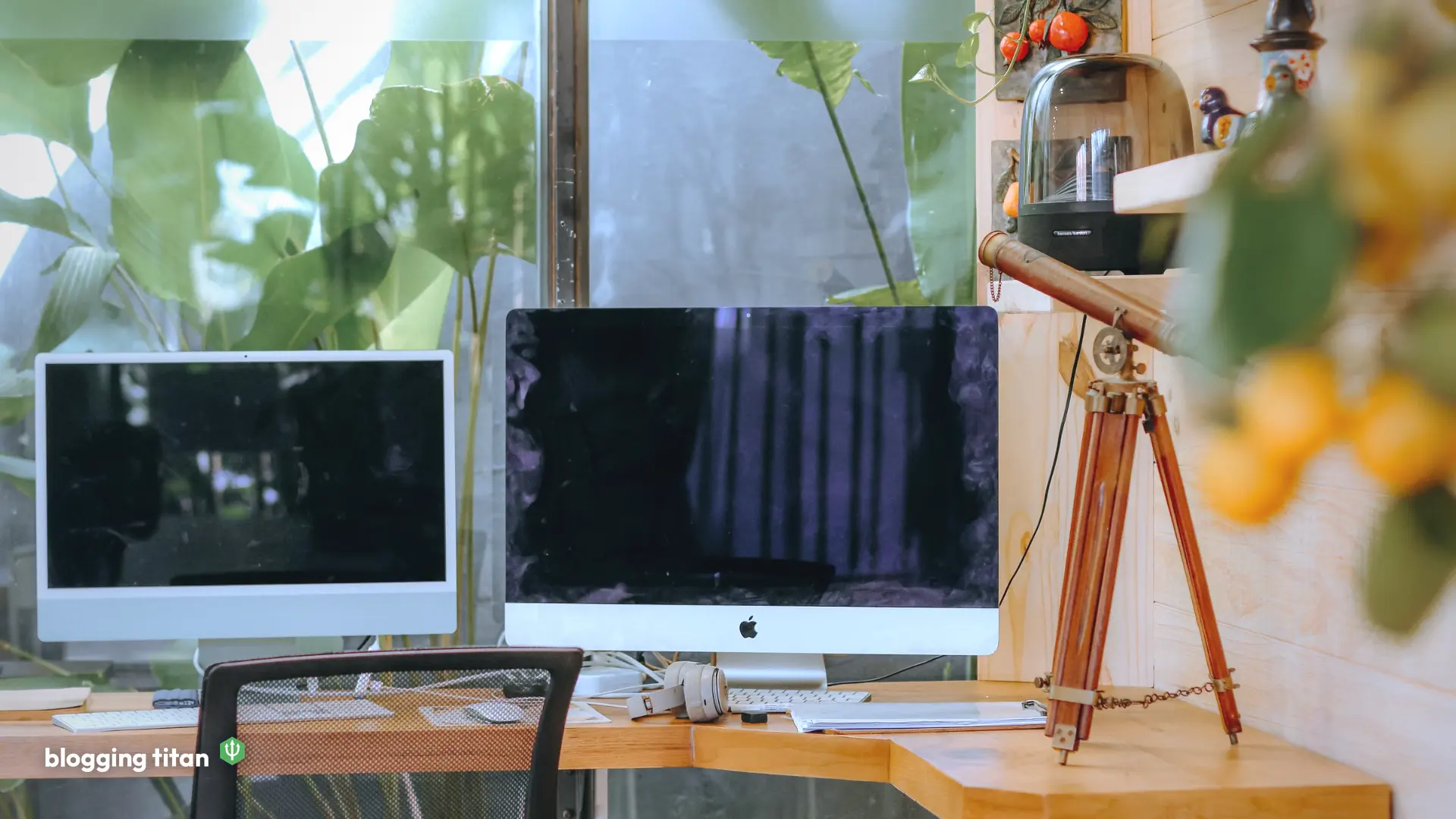Documentary desk photograph used as the featured image for write a blog post step by step - Blogging Titan