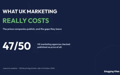 What Does UK Business Marketing Really Cost? The Prices Companies Publish, and the Gaps They Leave